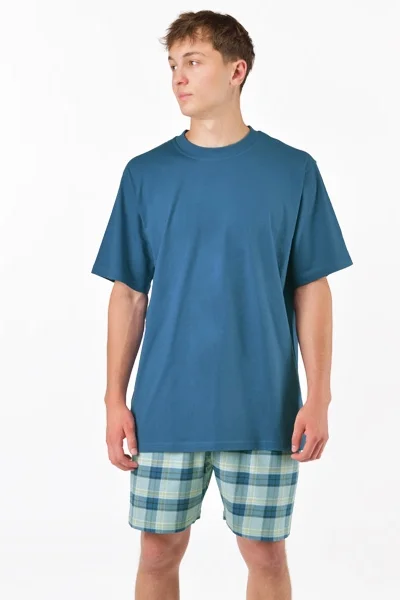 Pánské pyžamo 79192P - bavlna - Mořská zeleň