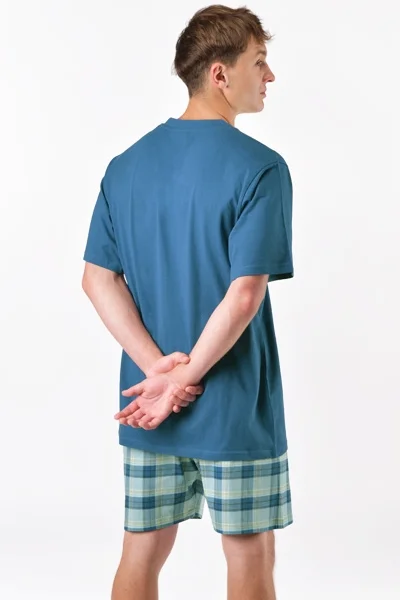Pánské pyžamo 79192P - bavlna - Mořská zeleň