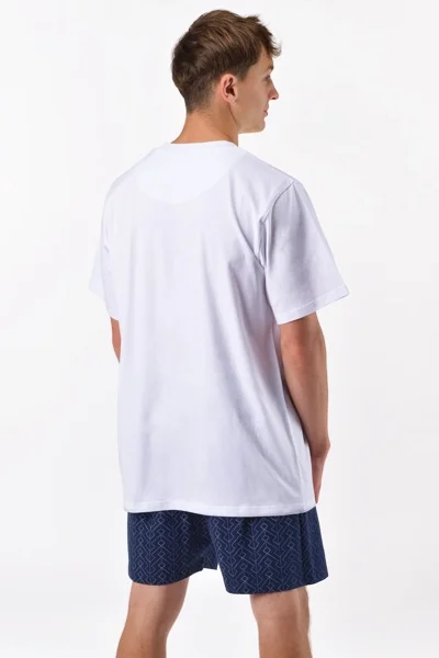 Pánské pyžamo 79194P - bavlna - Bílá