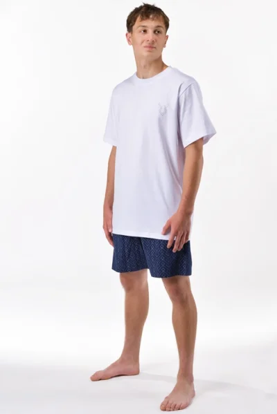 Pánské pyžamo 79194P - bavlna - Bílá