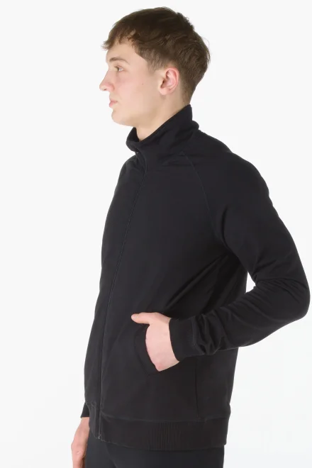 Pánská mikina na zip 99008P - viskóza - Černá