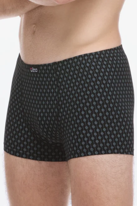 Pánské boxerky 73136P - kratší nohavička - Černá