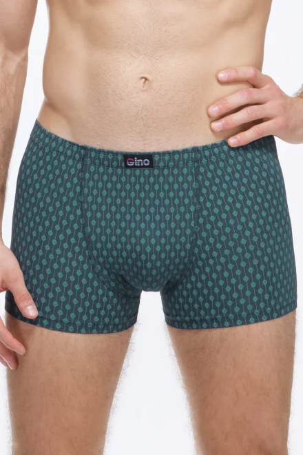 Pánské boxerky 73136P - kratší nohavička - Tmavě šedá-zelená