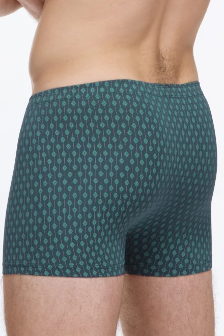 Pánské boxerky 73136P - kratší nohavička - Tmavě šedá-zelená
