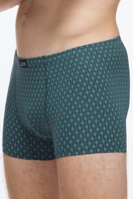Pánské boxerky 73136P - kratší nohavička - Tmavě šedá-zelená