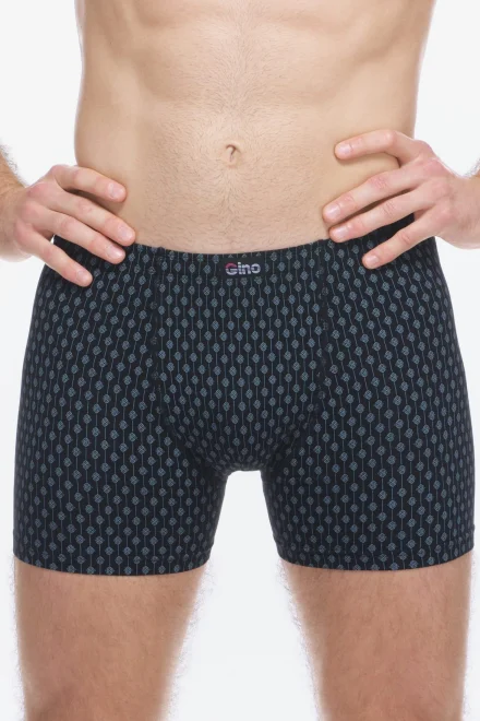 Pánské boxerky 74179P - delší nohavička - Černá