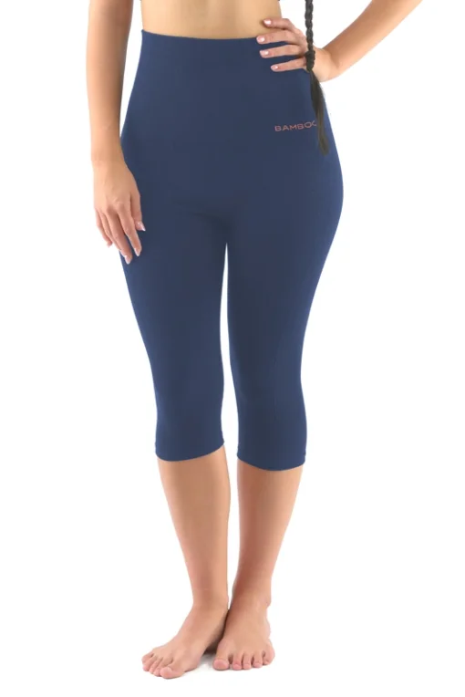 Sportovní capri legíny 95038P - s vysokým pasem