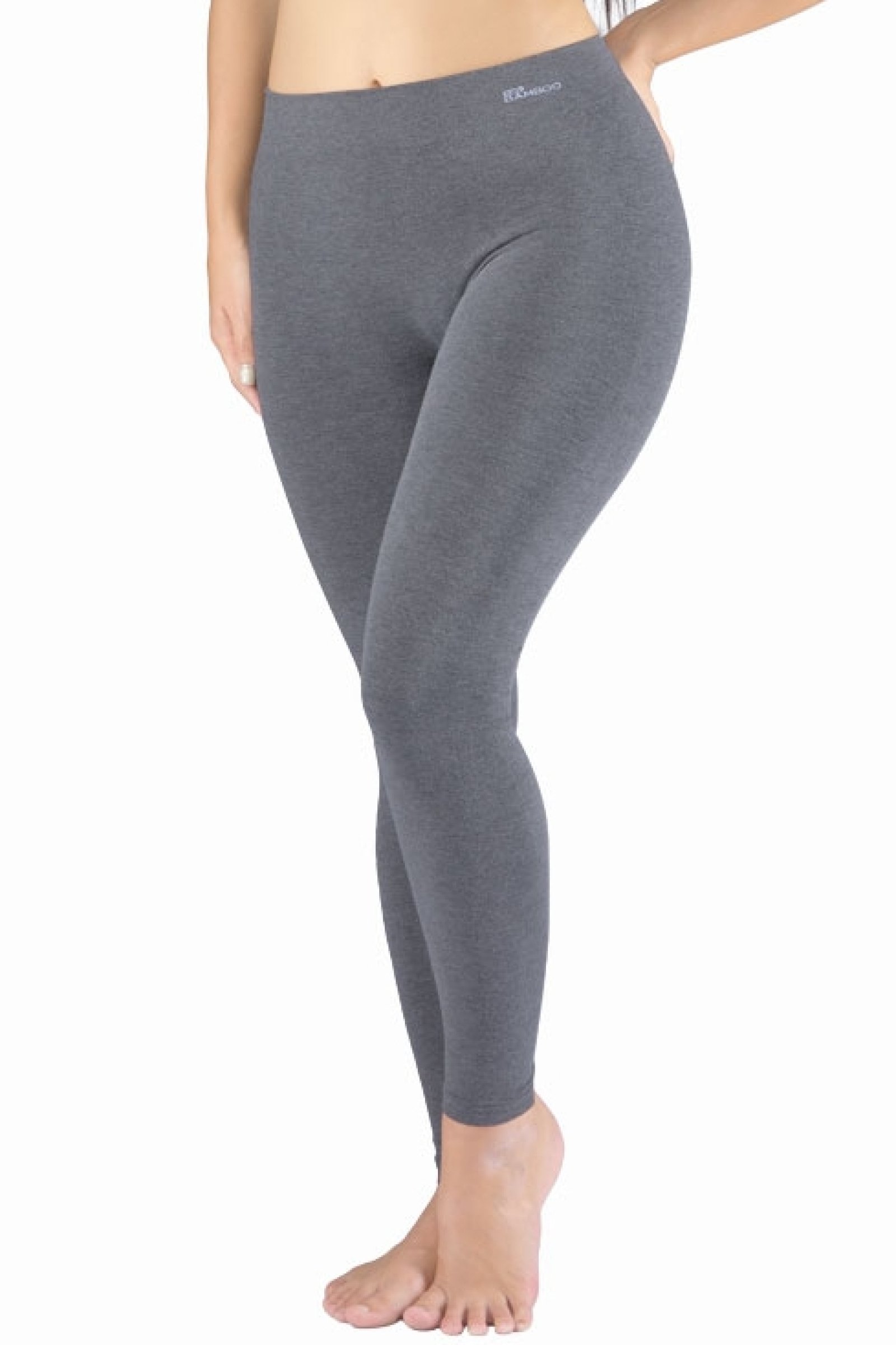 Dlouhé sportovní legíny Gina 95031P - bambus Šedá L/XL