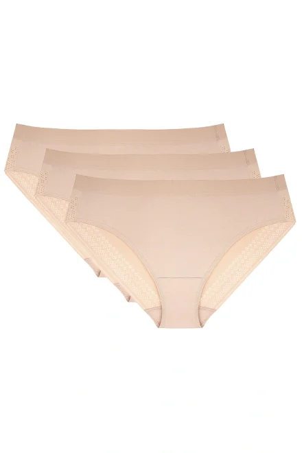3 PACK nohavičky Olga - bavlna - Béžová