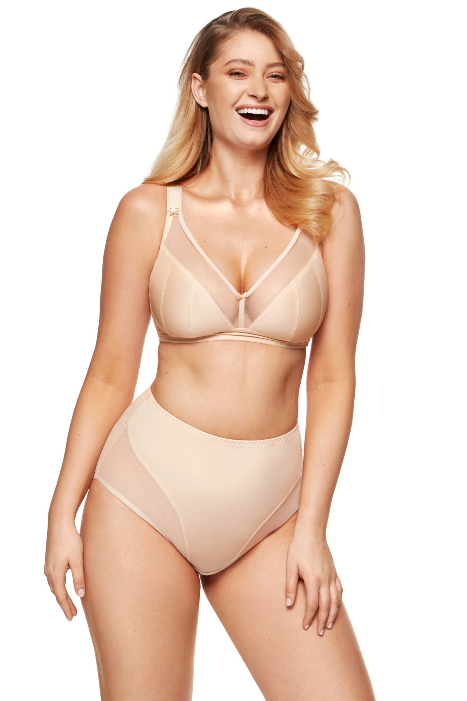 Vysoké modelující kalhotky Gorteks Zara Béžová 48