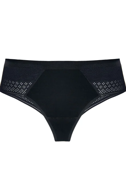 3 PACK tanga Olga - bavlna - Černá