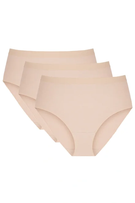 3 PACK kalhotky Sara - bavlna - Béžová