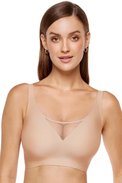 Nevyztužená podprsenka Misty - hladká bez kostice - Béžová