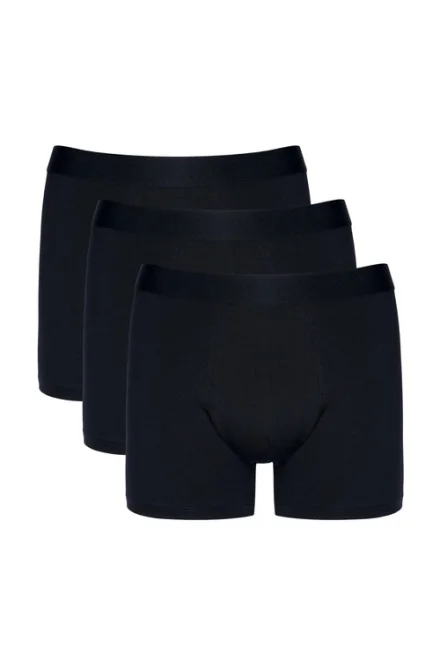 3 PACK boxerky BASIC - bavlna - Černá