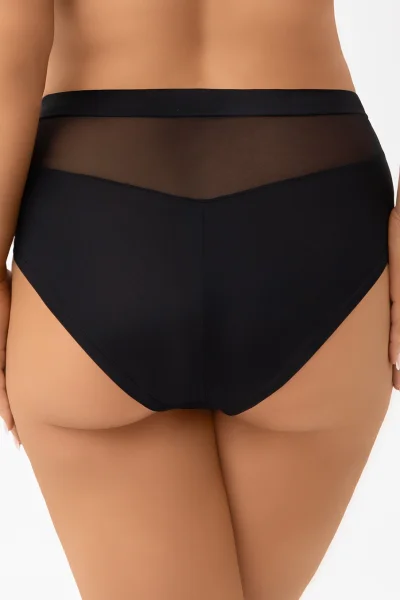 Kalhotky Marisa - vyšší pas - Černá