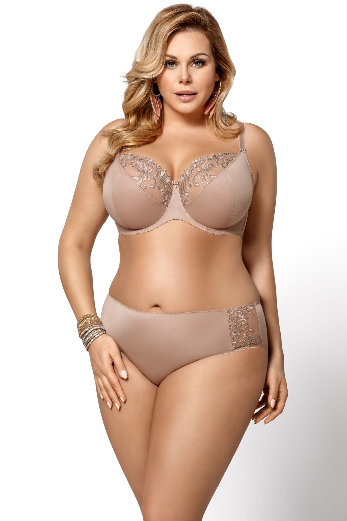 Nevyztužená podprsenka Gorsenia K378 Victoria Béžová 80L