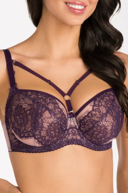 Nevyztužená podprsenka K801 Violet - Fialová