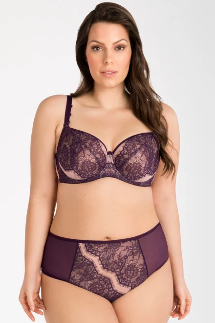 Nevyztužená podprsenka K801 Violet - Fialová