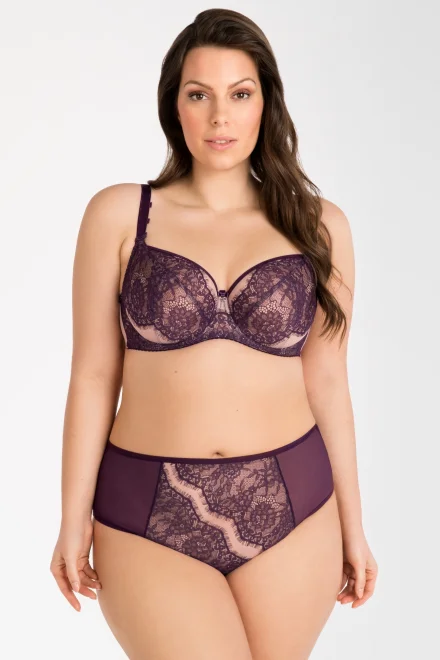 Nevyztužená podprsenka K801 Violet - Fialová