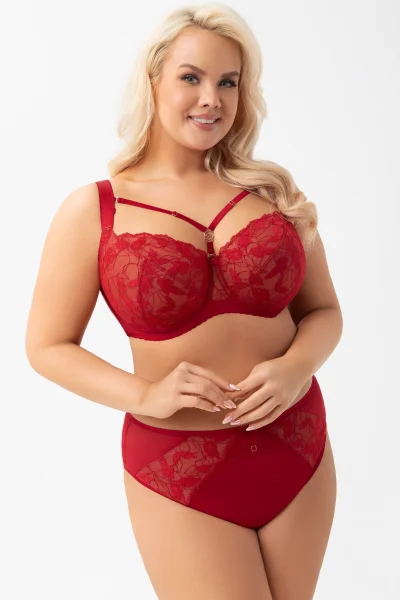 Nevyztužená podprsenka K959 Amira - Červená