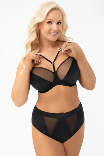 Nevyztužená podprsenka Marisa - hladká - Černá