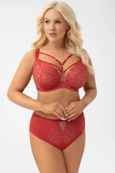 Nevyztužená podprsenka Flavia - Červeno-oranžová