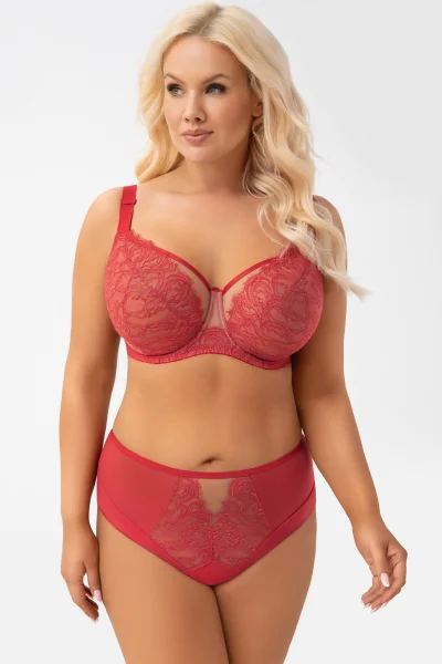 Nevyztužená podprsenka Flavia - Červeno-oranžová