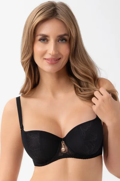 Vyztužená podprsenka Erato - balconette - Černá