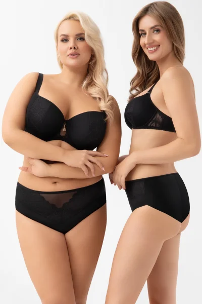 Vyztužená podprsenka Erato - balconette - Černá