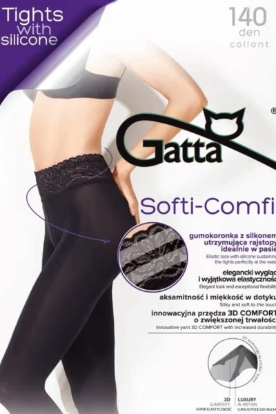 Silonky SOFTI-COMFI 140 DEN - Černá
