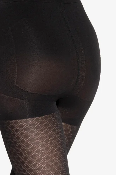 Vzorované silonky Modeline 08 - 40 DEN - Černá