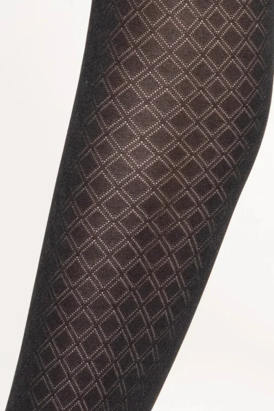 Vzorované silonky Modeline 08 - 40 DEN - Černá