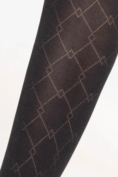 Vzorované silonky Modeline 07 - 40 DEN - Černá