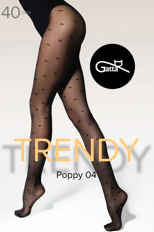 Vzorované silonky Poppy 04 - 40 DEN