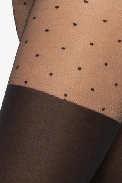 Vzorované silonky Girl-Up 14 - 20/40 DEN - Černá