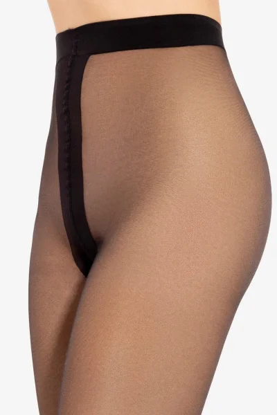 Vzorované silonky Fancy 01 - 20 DEN - Černá