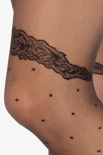 Vzorované silonky Fancy 01 - 20 DEN - Černá