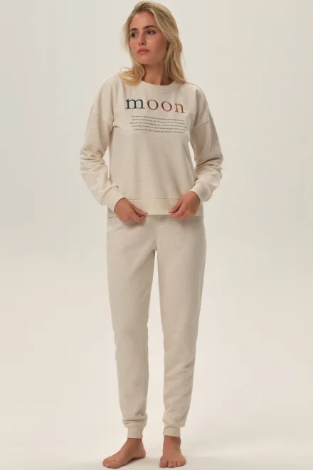 Dámský homewear Fune - dlouhý - Béžová