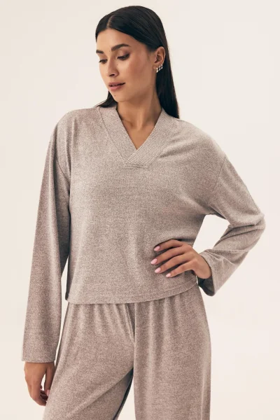 Dámské pyžamo - homewear - Fudge - volný střih - Světle šedá