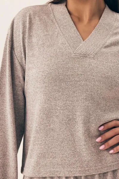 Dámské pyžamo - homewear - Fudge - volný střih - Světle šedá