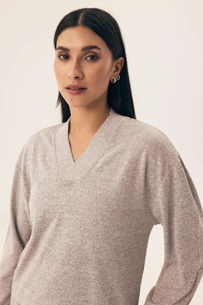 Dámské pyžamo - homewear - Fudge - volný střih - Světle šedá