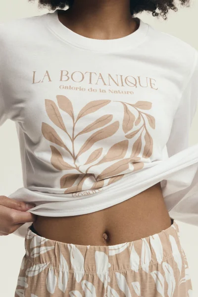 Dámské pyžamo Dextra - bavlna - Krémová