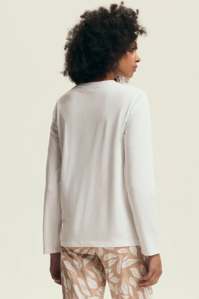 Dámské pyžamo Dextra - bavlna - Krémová