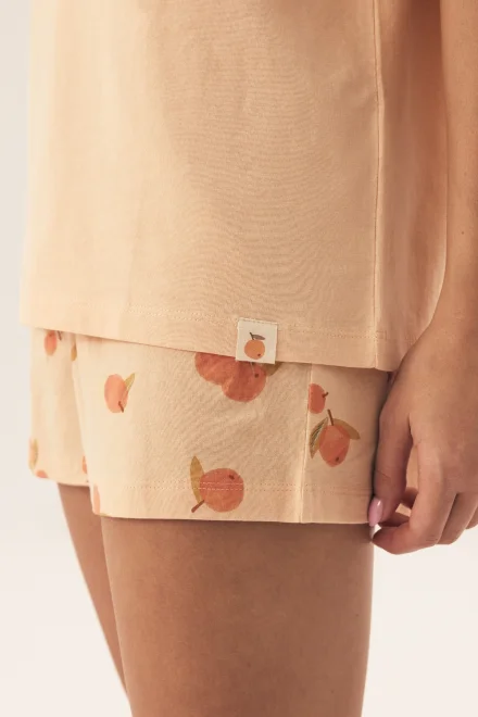 Dámské pyžamo Naranja - bavlna - Světle oranžová
