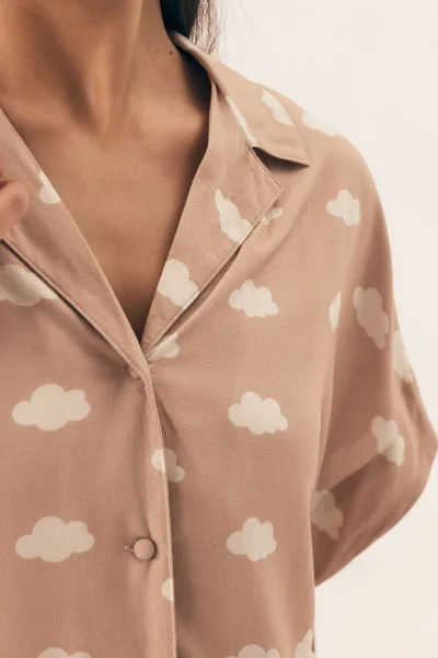 Dámské pyžamo Nubes - viskóza - Béžová