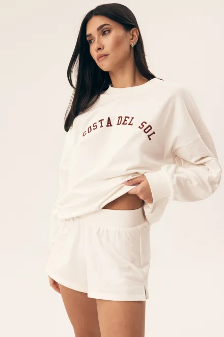 Dámské pyžamo - homewear - Nimes - bavlna - Ecru