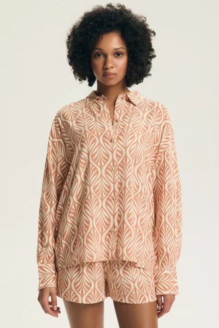 Dámské pyžamo Denise - Světle oranžová