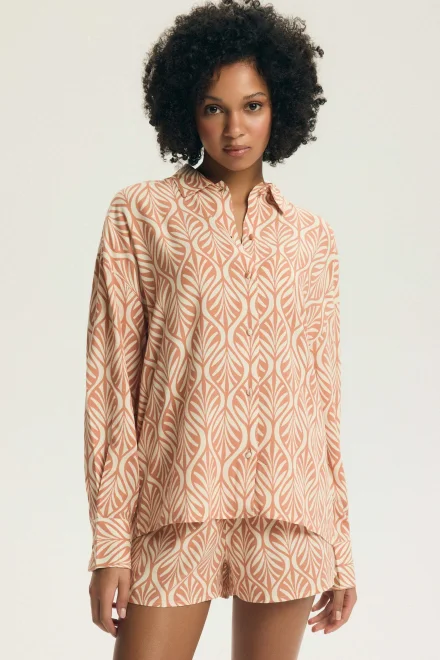 Dámské pyžamo Denise - Světle oranžová