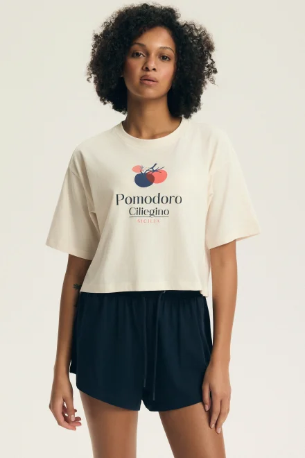 Dámské krátké pyžamo Dessie - Tmavě modrá