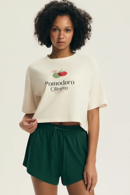 Dámské krátké pyžamo Dessie - Zelená